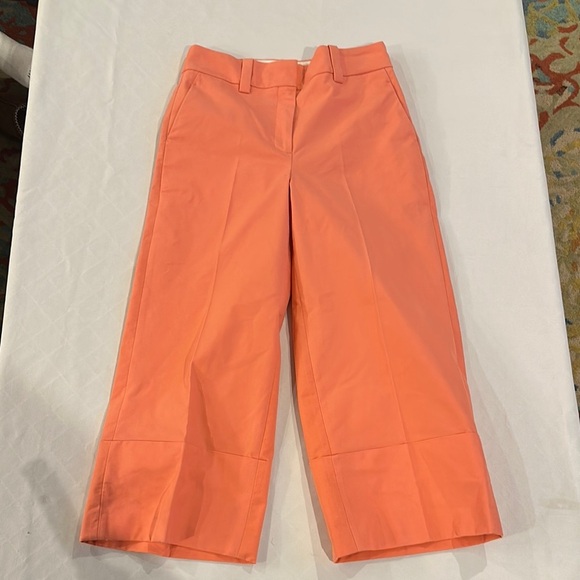 J. Crew Cropped wide-leg pant coral color size‎ 8 EUC - Picture 1 of 4